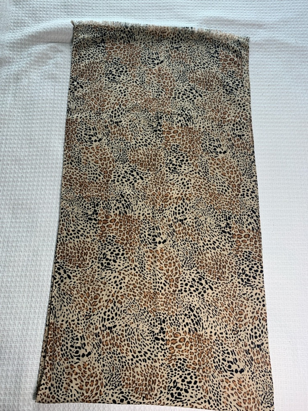 Talbots tan and black animal print scarf wool and silk bkend - Picture 3 of 7
